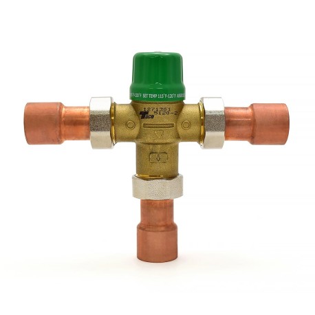 1" Union Sweat Mixing Valve (Lead-Free), ASSE 1070, 85-120F