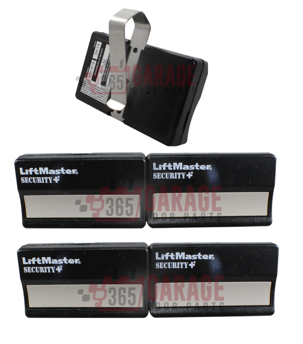 Lot of 5- Liftmaster 971LM Transmitters – Security + 390MHZ, Rolling Code Technology