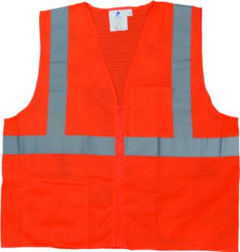 Azusa Safety Hi-Vis Orange ANSI Type R, Class 2 Mesh Vest 5XL