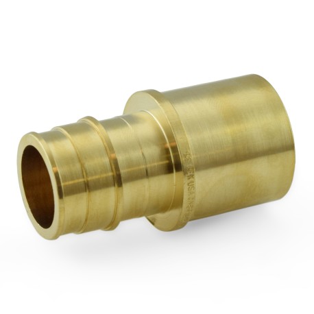 1" PEX x 1" Female Sweat F1960 Adapter, LF Brass