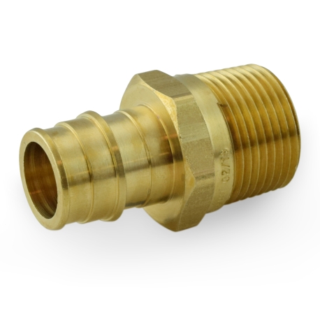 3/4" PEX x 3/4" Male Threaded F1960 Adapter, LF Brass