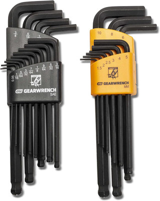 Gearwrench 22 Pc Magnetic Ball End Hex Key Set SAE/Metric (56602G)