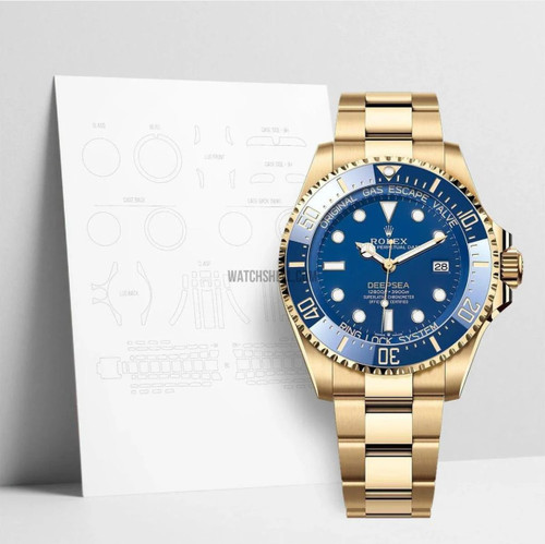 Anti Scratch Watch Shells™ Protective Film for Rolex DeepSea 136668 Premium Package