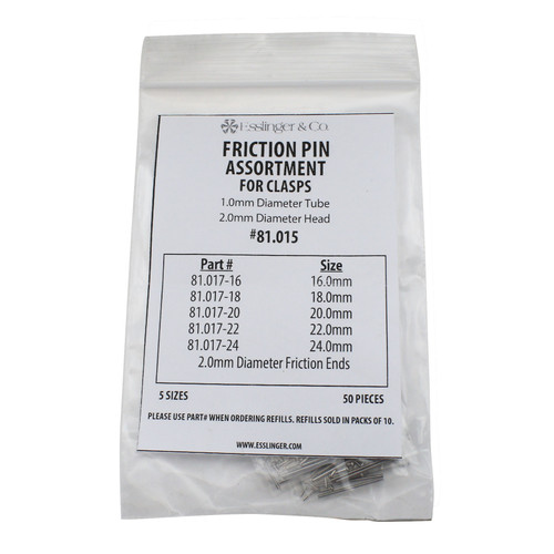 Watch Band Friction Pin Assortment In The Most Popular Sizes For Tri Fold Safety Clasps With 2.0mm Heads