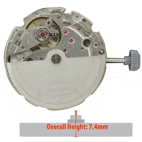 Miyota/Citizen LTD 3 Hand Automatic Mechanical Watch Movement 8205 Day And Date At 3:00 Overall Height 7.4mm