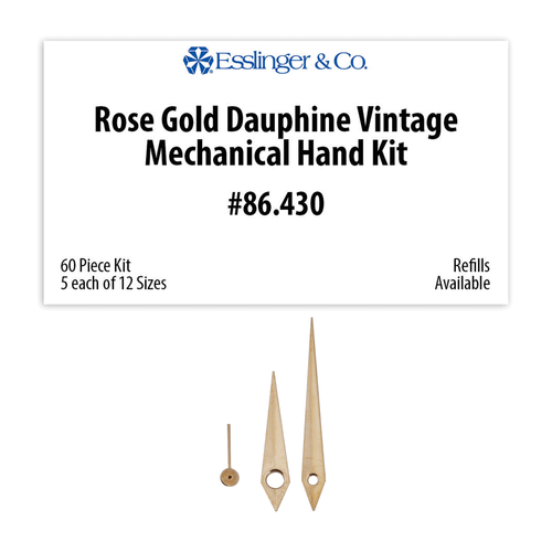 Rose Gold Dauphine Vintage Wrist Watch Hands For Omega, Lecoultre And Other Brands 60 Piece Kit