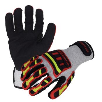 Azusa Safety Rig Raptor HPPE Blend ANSI 4 Cut Resistant Gloves With Palm/Finger Coating, Padded Palm S