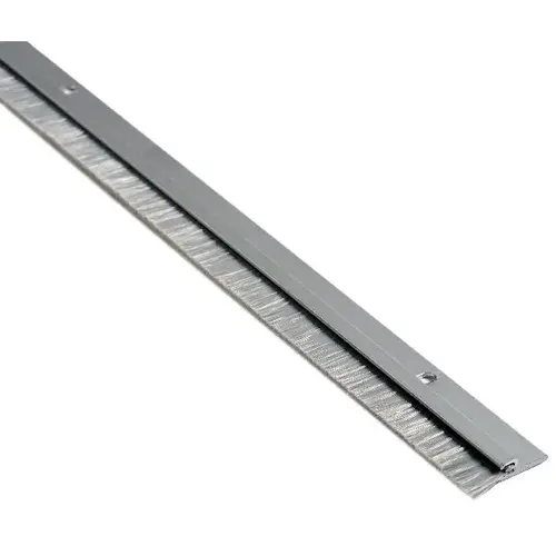 National Guard Products B606A 36Click To Copy36" Nylon Brush Seal with 1/2" Sweep Clear Anodized Aluminum Finish