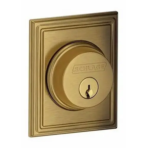 Schlage Residential B60 ADD 609Click To CopyAddison Single Cylinder Deadbolt C Keyway with 12287 Latch and 10116 Strike Antique Brass Finish