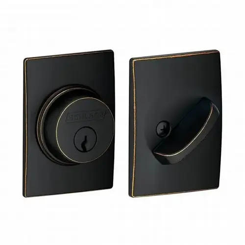Schlage Residential B60 CEN 716Click To CopyCentury Single Cylinder Deadbolt C Keyway with 12287 Latch and 10116 Strike Aged Bronze Finish