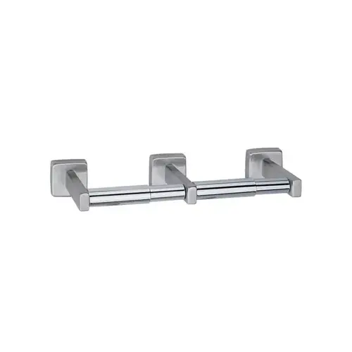 Bobrick B686Click To CopyDouble Roll Surface Mounted Toilet Tissue Dispenser with Locking Flanges Bright Stainless Steel Finish