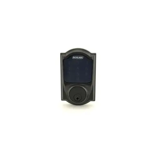 Schlage Residential BE469NX CAM 622Click To CopyCamelot Electronic Touchscreen Deadbolt C Keyway with 12344 Latch and 10116 Strike Matte Black Finish