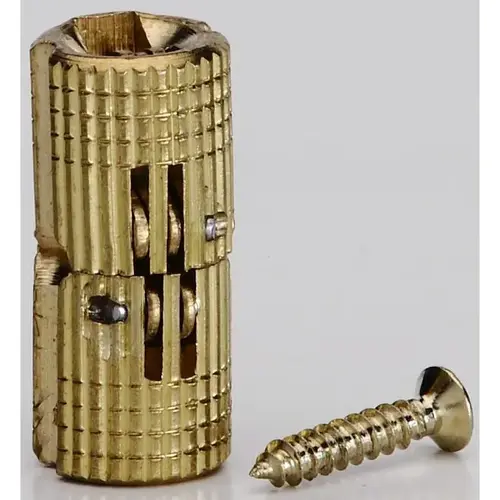 SOSS BH085Click To Copy7/16" Barrel Hinge, Brass Material, Invisible Hinge Design, 8mm Size, 4-5/8" Product Size, Bright Brass Finish