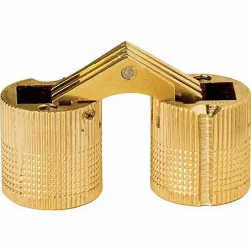 SOSS BH124Click To Copy5/8" Barrel Hinge, Brass Material, Invisible Hinge Design, 8mm Size, 4-5/8" Product Size, Bright Brass Finish