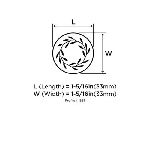 Amerock BP1581ORB-10PACKClick To CopyCabinet Knob Natures Splendor Round 1-5/16" D 1-1/16" Oil Rubbed Bronze Oil Rubbed Bronze - pack of 10