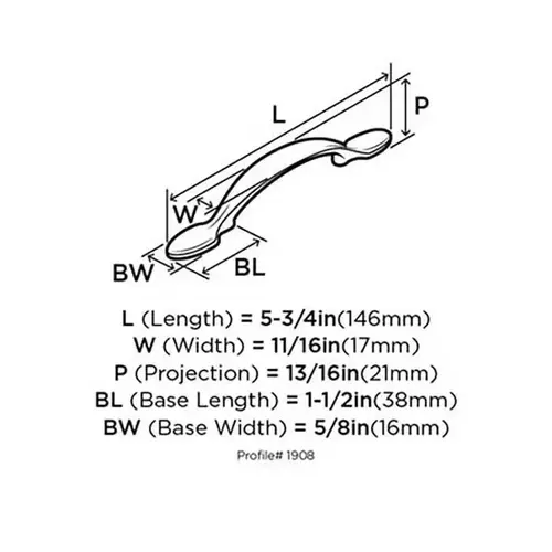 Amerock BP1908G10-10PACKClick To Copy3" (76 mm) Center to Center Allison Value Cabinet Pull Satin Nickel Finish - pack of 10