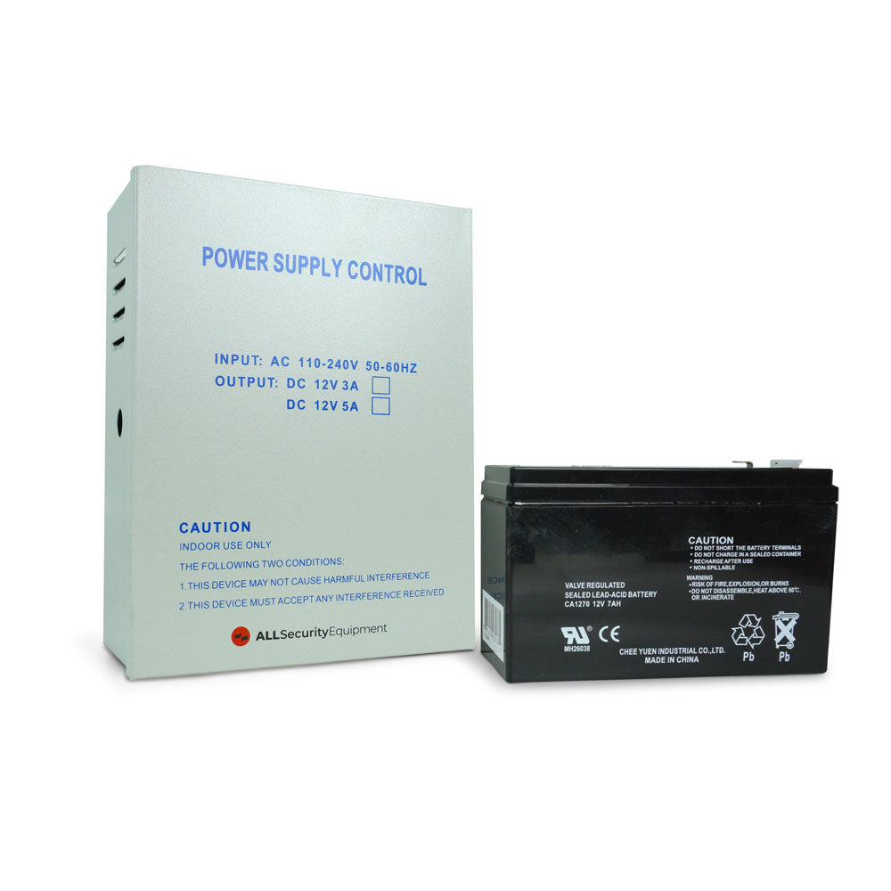 ASE Battery Back-Up System & Enclosure For Maglock | FAS-12VDC7ABUPBOX
