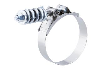 Breeze Heavy Duty Spring-Loaded T-Bolt Tension Clamp, 2-1/8" - 2-7/16" Range, SAE 40