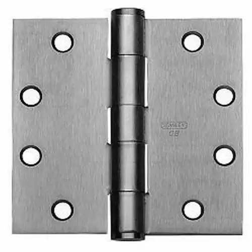 Stanley Security CB17941226DClick To Copy4-1/2" x 4-1/2" Five Knuckle Architectural Steel Full Mortise Standard Weight Square Corner Hinge # 458441 Satin Chrome Finish