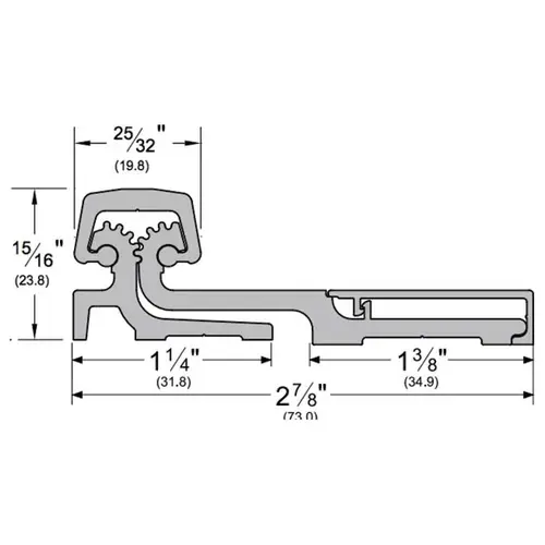 Pemko CFS83Click To Copy83" Full Surface Continuous Hinge Clear Aluminum Finish