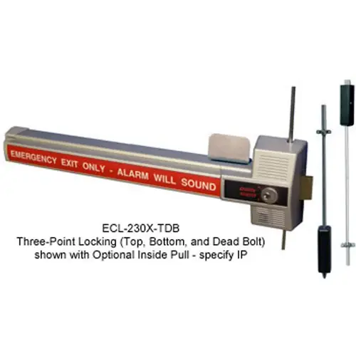 DETEX ECL-230X-TDBClick To Copy3 Point Top Bolt, Deadbolt and Bottom Bolt Exit Control Lock