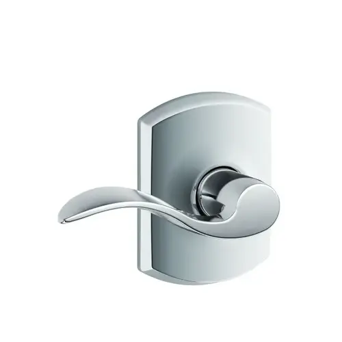 Schlage Residential F10 ACC 625 GRWClick To CopyAccent Lever with Greenwich Rose Passage Lock with 16080 Latch and 10027 Strike Bright Chrome Finish