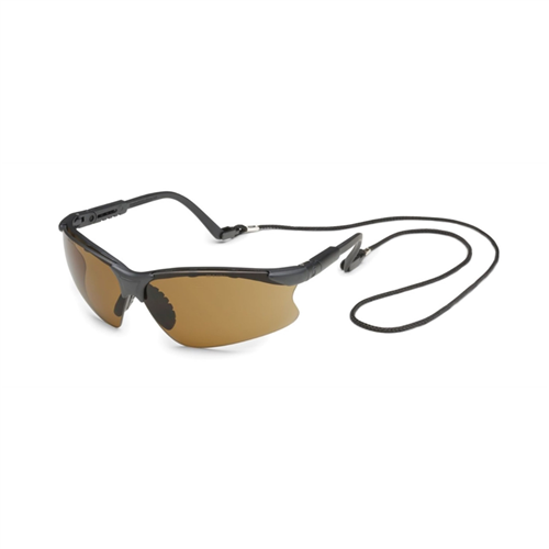 Gateway Safety 16GB86 Scorpion Safety Glasses, Mocha Lens, Black Frame, Adjustable Length Temples, Safety Retainer