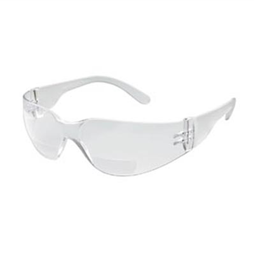 Gateway Safety 46MC15 StarLite Safety Glasses Mag, Clear Wraparound Bi-Focal Lens, 1.5 Magnification, Clear Frame