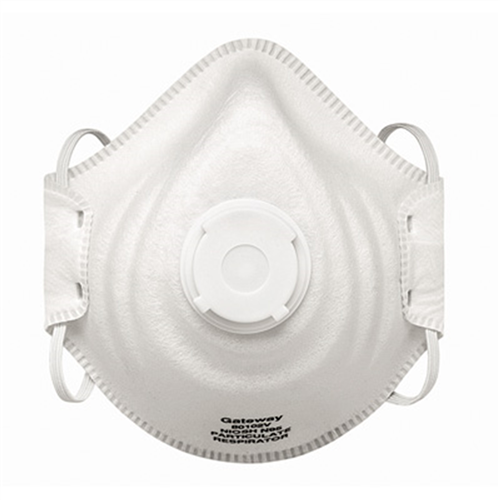 Gateway Safety 80102V Particulate Respirator with Vent, N95, PeakFit, Molded Shell, Adjustable Head Strap