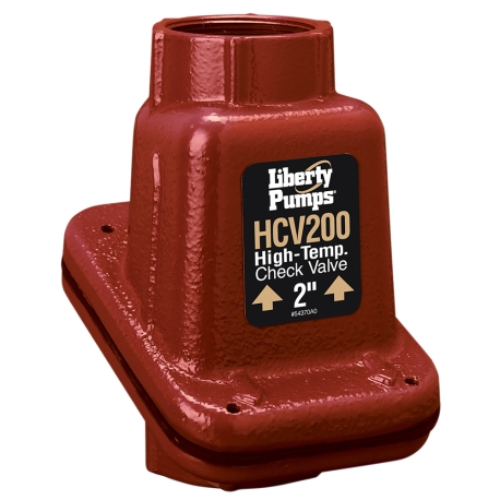 2" Cast Iron Check Valve for High-Temperature Sump Pumps, up to 200°F, Threaded