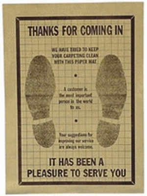 John Dow Industries Disposable Paper Floor Mats for Workshops (PFM-500)