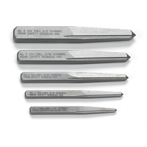 Gearwrench 720Dd5 Pc. Straight Fluted Screw Extractor Set