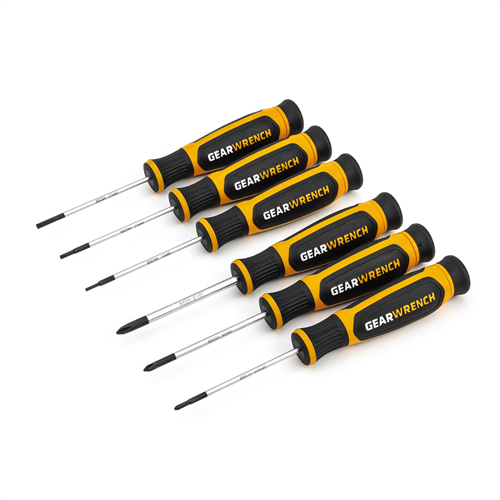 Gearwrench 80055H6 Pc. Phillips/Slotted Mini Dual Material Screwdri