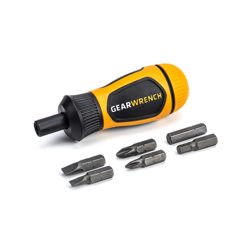Gearwrench 80061R6In1 Ratchet Multibit Stub Driver
