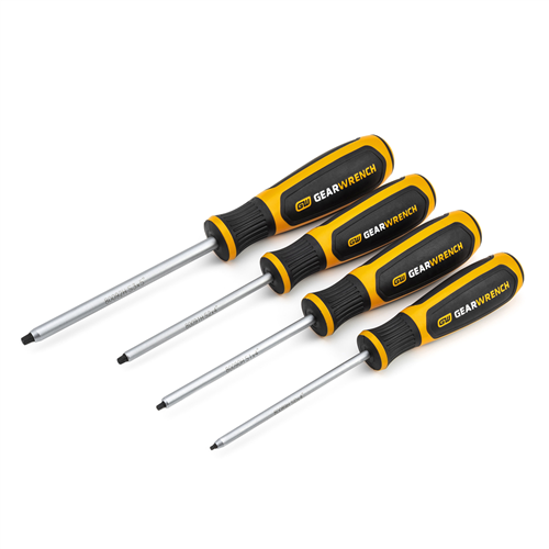 Gearwrench 80065H4 Pc. Square Dual Material Screwdriver Set