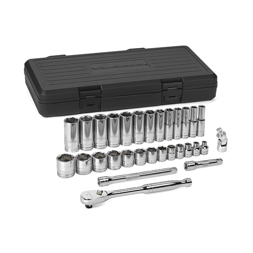 Gearwrench 8056930 Pc 3/8" Dr 6 Pt Sae Std & Deep Socket Set