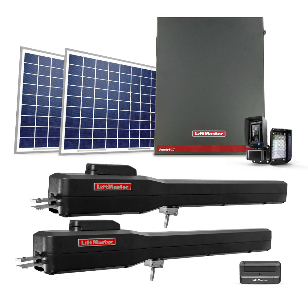 LiftMaster LA500XL20W Upgraded Dual Swing Gate Opener Solar Kit With XLSOLARCONTUL Control Box & 20W Solar Kit