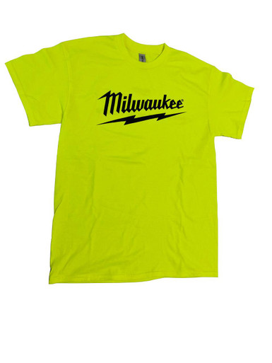 Milwaukee MWT154-L Safety Green T-Shirt Size Large