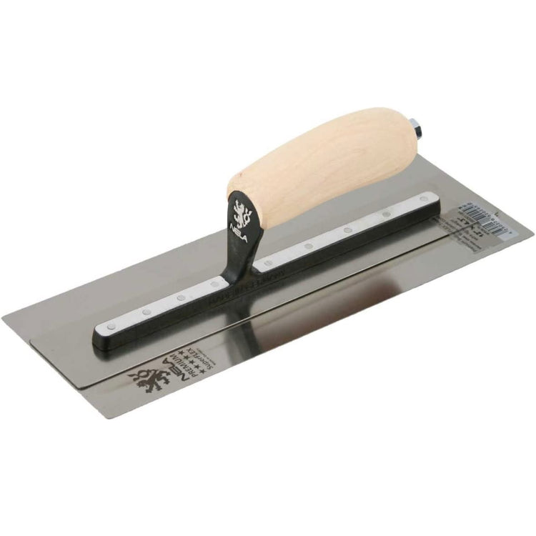 NELA Premium SuperFLEX 11" X 4.3" Wood Handle Finishing Trowel