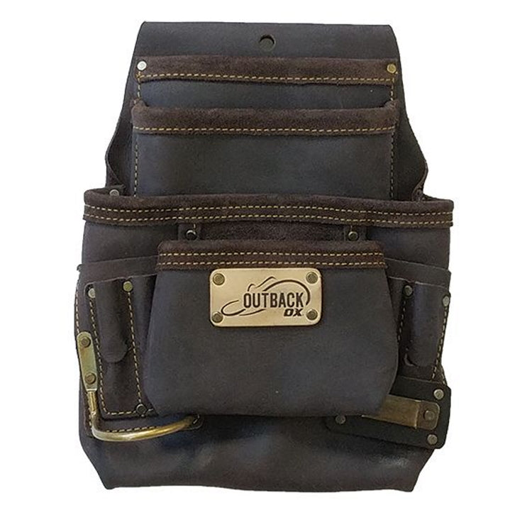 Ox Tools Pro 10-Pocket Tool/ Fastener Pouch - Oil-Tanned Leather OX-P263701