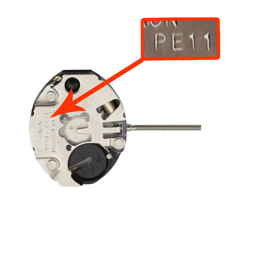 Far East Sunon 2 Hand Quartz Watch Movement PE11-2Overall Height 4.4mm