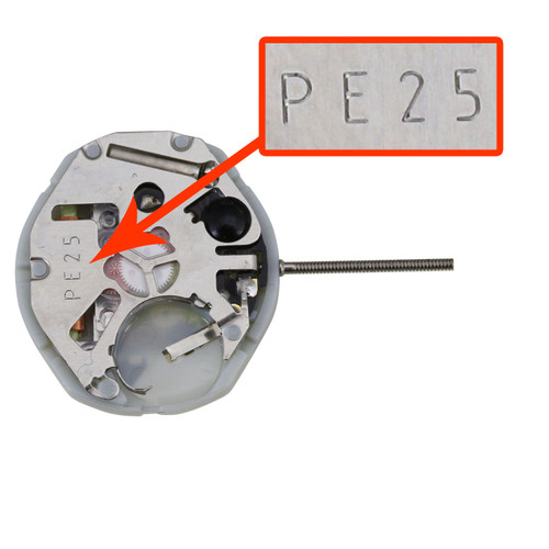 Far East Sunon 3 Hand Quartz Watch Movement PE26D Date at 3:00 Overall Height4.3mm