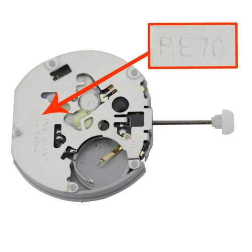 Far East Sunon 6 Hand Multi Function Quartz Watch Movement PE702 Date At 3:00 Overall Height 6.8mm