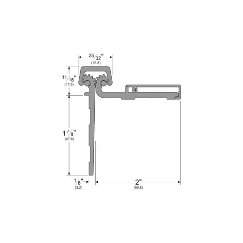 Pemko CHS83HD1Click To Copy83" Half Surface Heavy Duty Continuous Hinge Clear Aluminum Finish