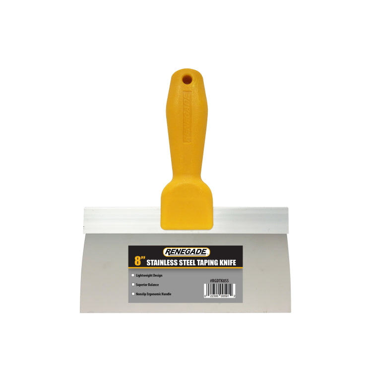 Renegade Textured Handle Stainless Steel Taping Knife 8"