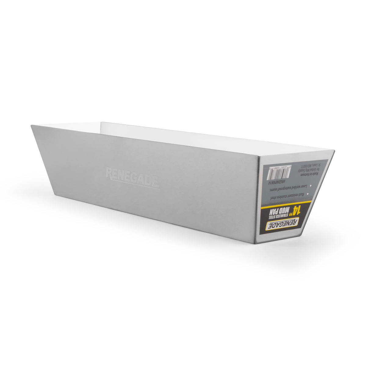 Renegade 14" Stainless Steel Mud Pan
