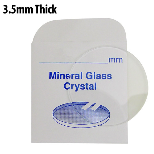 Watch Crystal Flat Round Mineral Glass Crystal 3.5mm Thick