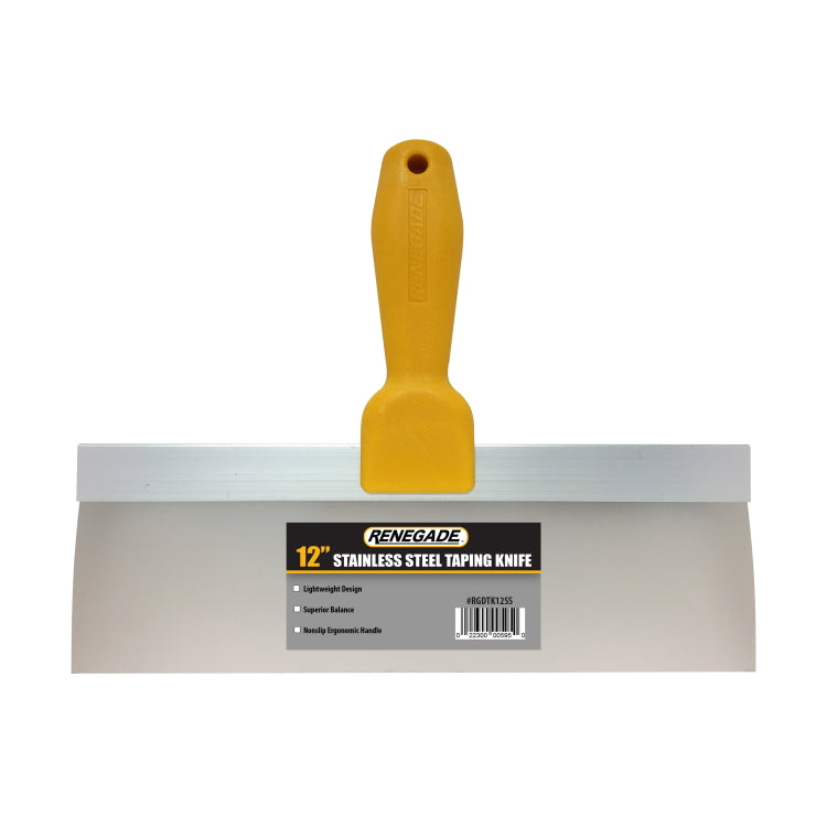 Renegade Textured Handle Stainless Steel Taping Knife 12''