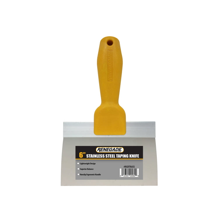 Renegade Textured Handle Stainless Steel Taping Knife 6''
