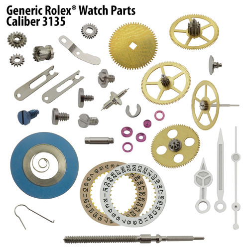 Generic Rolex Watch Parts For Calibers 3135, 3130, 3135, 3155, 3175 And 3185